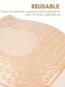 2 pares de sujetador adhesivo, invisible, con efecto push-up, elevador de senos de silicona, sin espalda, cubre-pezones autoadhesivos, sujetador sin tirantes con forma de mango - Multicolor - Ver 7