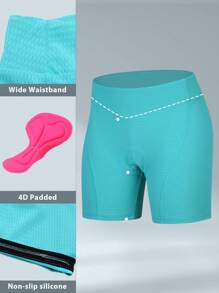 BEROY Women's Cycling Underwear Padded Comfortable Wide Waistband Bike Shorts Lightweight Mesh Biking Padding Briefs Spin Biker Riding Liner