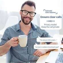 SENBONO New Intelligent Glasses, Sunglasses With Music/Call/Remote Camera Control/Blue Light Blocking Function, Suitable For Prescription Lenses, 168 Hours Long Standby Time, Unisex Fashionable Multi-Functional Sunglasses - 無色 - 查看 6