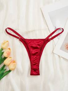 4 piezas/Paquete Bragas tipo tanga de encaje multicolor sexy para mujer - Multicolor - Ver 4