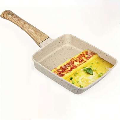 1pc Okja Frying Pan, Okja Baking Rectangular Frying Pan, Non-Stick Coating Frying Pan