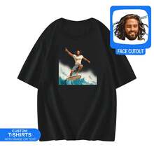 Customized DIY Boyfriend Style Men T Shirts Add Your Text Image LOGO Photo Design Your Own Printing Personalized T-Shirts Family, Coupon, Event - Black - View 1