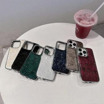 Apple 15 Pro Max Phone Case, New Luxury Crocodile Skin Pattern Cover Compatible With Iphone 14 Pro Max 13 Pro 12 Pro Max 11 Shockproof Electroplated Slim Protective Phone Case