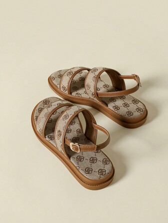女士厚底搭扣凉鞋，复古棕色随机花卉印花 V 形波西米亚露趾防滑舒适厚底坡跟鞋，夏季新款海滩度假时尚户外装，加大码欧码：41-43，秋季/春季