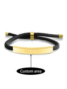 1 Stück Armband nach Maß aus Edelstahl, Geschenke für Feiertage, Titan-Stahl in Schwarz, Gold, Roségold, stilvolle, schlichte, einfache, lässige, unisex Herbstmode, personalisiert, einzigartig, ideale Geschenke für ihn, Freundin, Mutter, Familie, Freunde, Tochter, sie, Freund, Vater, Sohn, Großeltern zu Jahrestagen, Geburtstagen, für den täglichen Gebrauch, für den Abschlussball, Muttertag, Valentinstag, Abschluss, Hochzeit, Vatertag, personalisierte Mode-Wort-Armbänder, lässiger Straßen-Chic