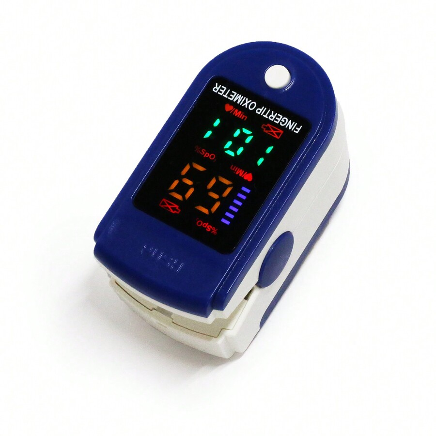 1pc Adult Fingertip Pulse Oximeter Blood Oxygen Saturation Monitor