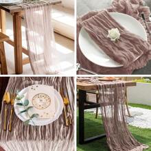 4-Seasons Vintage Country Style Sheer Fabric Tablecloth, Tablerunner, Bohemian Elegant Decor For Easter, Wedding, Baby Shower, Birthday Party, Rustic Dining Table Centerpiece - Multicolor - View 31