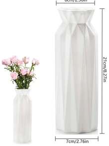 1个简约装饰花瓶，适用于客厅、床头柜、茶几、电视柜，精致塑料花瓶，创意装饰花瓶，简约清新的白色现代北欧风格家居装饰 - 彩色 - 查看 12