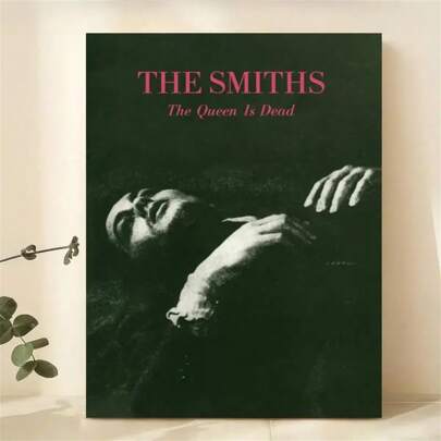 Smiths Album Cover Canvas Art Print - "The Queen Is Dead" - Unframed Wall Hanging Decor, Decorative Modern Vintage Style Portrait, For Living Room, Bedroom, Home Office, Bathroom, Kitchen Wall Art,Poster Gifts Birthday Graduation