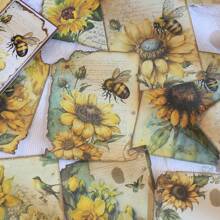 30 Tờ Giấy Sổ Lưu Niệm Cổ Điển Hoa Chất Liệu Giấy Rác Tạp Chí Vật Dụng DIY Thêu Sò Cắt Dán Trang Trí Tường Nhật Ký Giấy Thủ Công - Nhiều màu - Xem 5