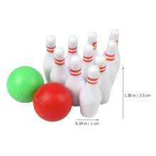 Fun Christmas Decoration And Dollhouse Accessory Doll Mini Bowling Set Holiday Game Prop,Christmas - White - View 2