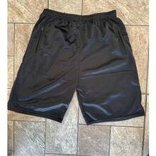 Kit 3 Bermuda Shorts Slim Fit Men's Dry Fit Sports Gym Shorts With Pocket. - Xanh đậm - Xem 2