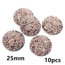 10pcs 20/25mm Flat Back Resin Cabochon Beads, Suitable For Bracelet, Earrings And Other DIY Jewelry Making Accessories - Resin Cabochon - View 29