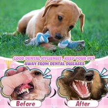 2 piezas/5 piezas Juguetes para mascar de cuerda trenzada de color aleatorio para perros pequeños y medianos, duraderos y de limpieza dental