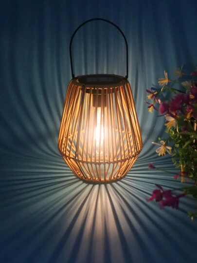 1 件太阳能编织灯笼，多种款式和颜色可选，复古空心吊灯，适用于花园、露台、阳台、露营、草坪风景装饰、节日装饰