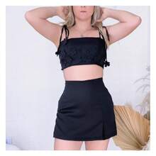 Cropped Alfaitaria Cut Out Flowers Summer 2025 - Black - View 4