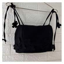 Cropped Alfaitaria Cut Out Flowers Summer 2025 - Black - View 3