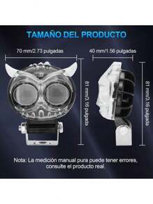 Luz Auxiliar De Lupa Para Motocicleta Con Estrobo, 2 Piezas - Multicolor - Ver 4