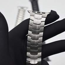 Brazalete de acero inoxidable compatible con correa de Apple Watch de 46 mm, 38 mm, 45 mm, 41 mm, 49 mm, 44 mm, 40 mm, 42 mm para Apple Watch Ultra 10, 9, 8, 7, SE, 6, 5, 4, 3, 2, 1