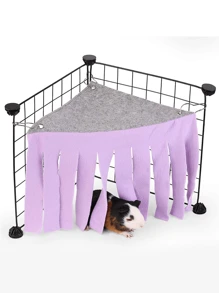 1pc Dutch Pig Fringe Corner House Escape Tent Nest Pet Hide House Small Pet Hide House Hamster Hammock Comfortable Isolation Shelter - Multicolor - View 13