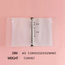 Bìa kẹp tài liệu nhựa PP trong suốt khổ A4/B5/A5/A6/A7 (5 ngăn kín) - Trong sáng - Xem 4