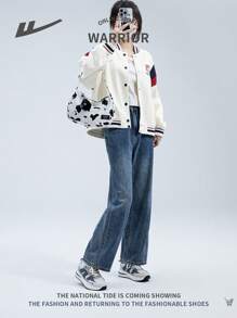 全新时尚休闲软底系带低帮皮革运动舒适防滑户外运动鞋女式 - 藍色 - 查看 11