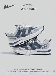 全新时尚休闲软底系带低帮皮革运动舒适防滑户外运动鞋女式 - 藍色 - 查看 7