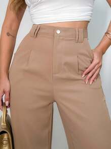 ADD WOMEN'S FASHION EIRELI- XX061, WOMEN'S TAILORED PANTS, HIGH WAIST, PANTALON, ELEGANT, CASUAL, EVERY DAY, WORK, SUPER NAKED. - màu nâu - Xem 3