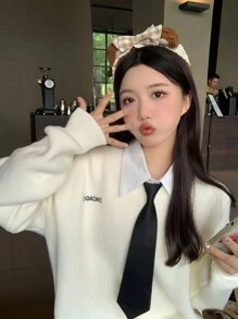 1/6/12件装派对风学院音乐节时尚短领带，适合情人节、万圣节、圣诞节等场合。 - 多色A - 查看 2
