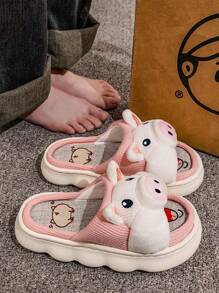 Pantuflas,Lindas Y Cómodas Pantuflas De Cerdito Para Niñas. - Blanco - Ver 1