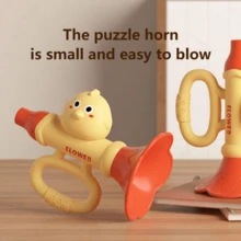 婴儿小喇叭玩具 | 婴儿发声小喇叭 | 有趣的小喇叭玩具，乐器玩具，早教玩具，益智小喇叭玩具，儿童小喇叭玩具，儿童乐器（部分零件颜色随机） - 彩色 - 查看 2