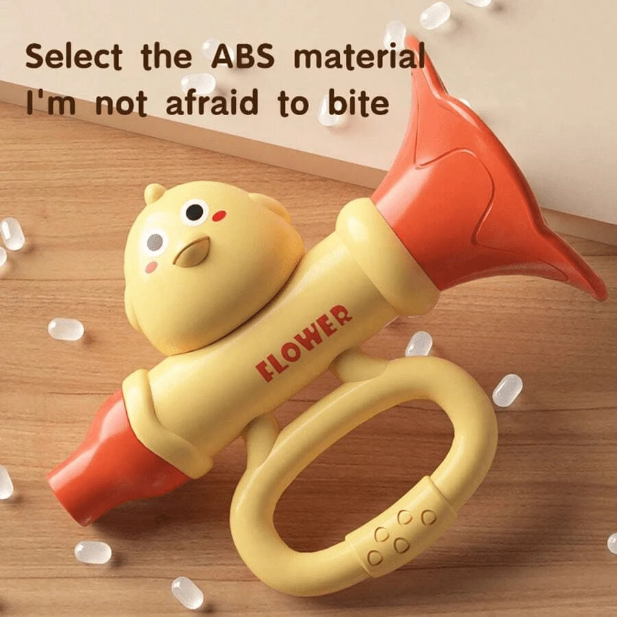 婴儿小喇叭玩具 | 婴儿发声小喇叭 | 有趣的小喇叭玩具，乐器玩具，早教玩具，益智小喇叭玩具，儿童小喇叭玩具，儿童乐器（部分零件颜色随机） - 彩色 - 查看 1