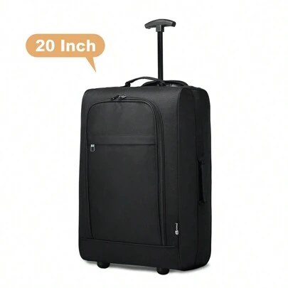 20 Inch Lightweight Luggage - Double Wheel Carry-On Cabin Approved Trolley Bag For Men And Women Ideal For Business Trips Travel And Vacations