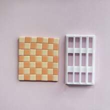 1 件/3 件棋盘格图案聚合物粘土切割工具，适用于珠宝制作 - 白色 - 查看 14
