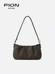 FION Shoulder Bag Women Handbag With Signature Monogram,Fashion Chain Purse Bag For Daily Use FAAFJGC158 - Brown - View 6