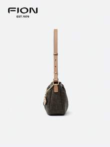 FION Shoulder Bag Women Handbag With Signature Monogram,Fashion Chain Purse Bag For Daily Use FAAFJGC158 - Brown - View 3