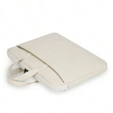 2024 新款 PU 笔记本电脑包，带拉链开口，适合 14 英寸/ 15 英寸/ 15.6 英寸/ 16 英寸笔记本电脑，男女通用设计教室笔记本电脑内胆包电脑包旅行笔记本电脑保护套笔记本电脑包学校笔记本电脑包女士教师平板电脑包公文包大学电脑包宿舍 - 黑色 - 查看 6