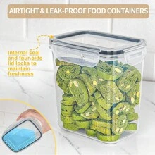 32 recipientes de almacenamiento de cocina sellados con tapas, accesorios de cocina, almacenamiento de especias de cocina, adecuados para refrigeradores, gabinetes, almacenamiento de harina, azúcar, pasta, cereales e ingredientes para hornear, incluidas etiquetas, pegatinas, marcadores, almacén local