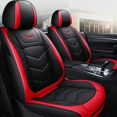 Fit Premium Pu Leather Car Seat Cover - Waterproof, All-Season Protector With Textured Cushion For Most Cars