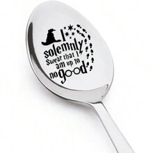 1pc, Wizard Spoon, Metal Spoons, Engraved Spoon, I Solemnly Swear My Spoon Is So Good, Holiday Gift, Party Gift, Birthday Gift,Kitchen,Christmas Gift