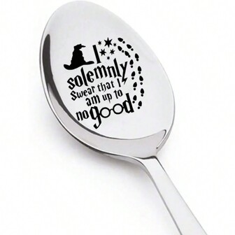1 件，巫师勺，金属勺，雕刻勺，我郑重发誓我的勺子非常好，节日礼物，派对礼物，生日礼物，厨房，圣诞礼物