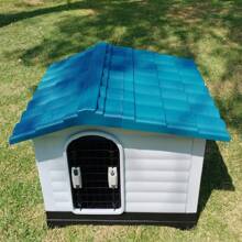 Casa para Perro Raza Mediano Q Perron con doble entrada - Azul - Ver 1