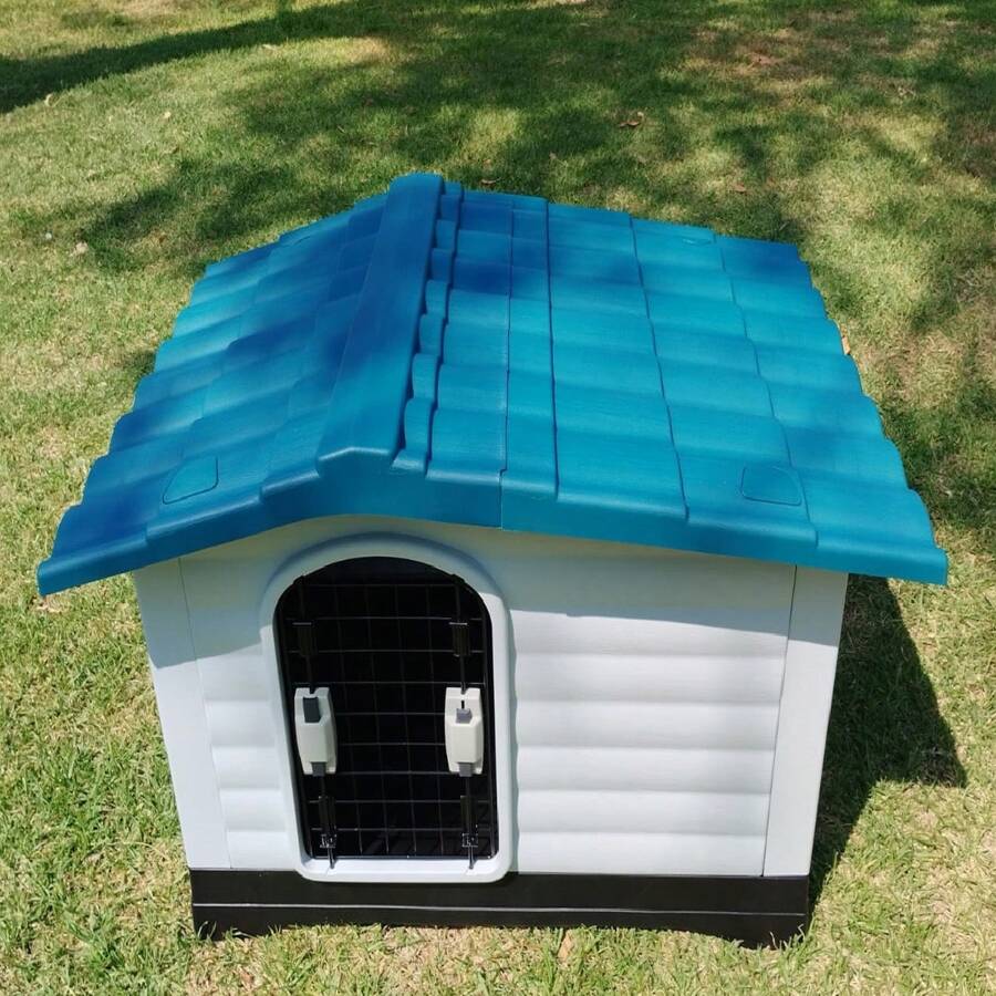 Casa para Perro Raza Mediano Q Perron con doble entrada - Azul - Ver 1