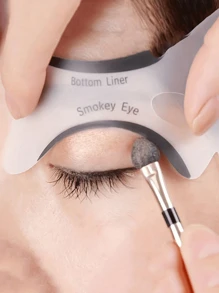 2 件套眼线指南模板和睫毛卡，适用于烟熏眼妆，颜色随机 - 無色 - 查看 3