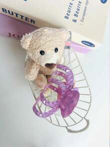 1PC, Kẹp tóc nhựa dài vừa phải dành cho phụ nữ Pháp, Kẹp chống trượt họa tiết vỏ thủ công (Màu be ngọc trai), Phụ kiện tóc dài xoăn và gợn sóng - màu trắng sữa - Xem 4