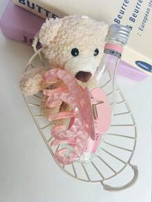 1PC, Kẹp tóc nhựa dài vừa phải dành cho phụ nữ Pháp, Kẹp chống trượt họa tiết vỏ thủ công (Màu be ngọc trai), Phụ kiện tóc dài xoăn và gợn sóng - màu trắng sữa - Xem 3