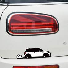 Car Outline Stickers For MINI Cooper S R55 R56 F56 F55 F57 F60 R60 Countryman JCW Vinyl Decor Decals Auto Tuning Accessories - Black White Red - View 3