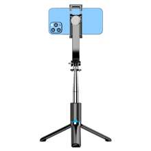 1 Peça Clipe de Telefone Destacável Preto com Controle Remoto e Tripé de Bastão de Selfie