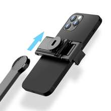 1 Peça Clipe de Telefone Destacável Preto com Controle Remoto e Tripé de Bastão de Selfie