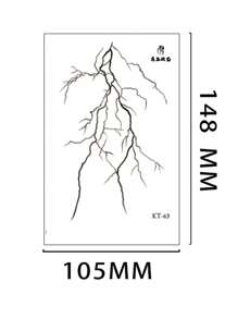 万圣节化妆临时纹身贴纸，黑色和红色血脉，哥特式红脉闪电，恐怖脸，破裂的红色角色扮演化妆贴纸，男女通用，防水防汗纹身，适用于腰部、面部、手臂，半永久性闪光纹身，适用于万圣节派对、节日、摄影、舞台表演、人体艺术